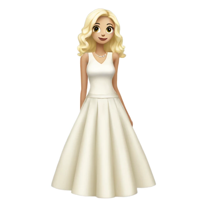 sport dinner dress white vanilla sticker