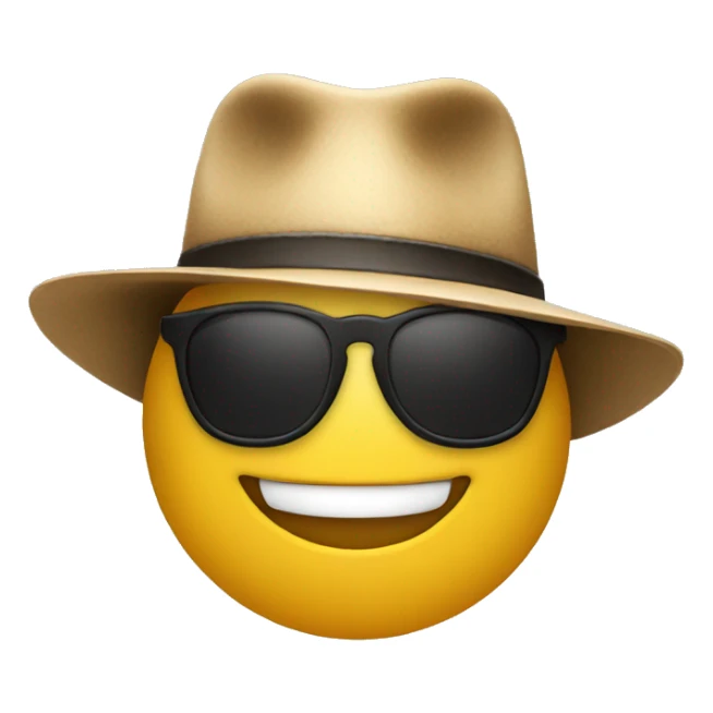 SMILE EMOJI, WITH SUNGLASSES AND AN ACADEMIC HAT sticker