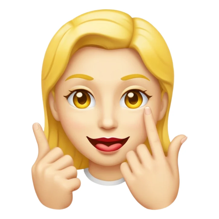 yellow face placing an index finger over pursed lips while winking and nodding sticker