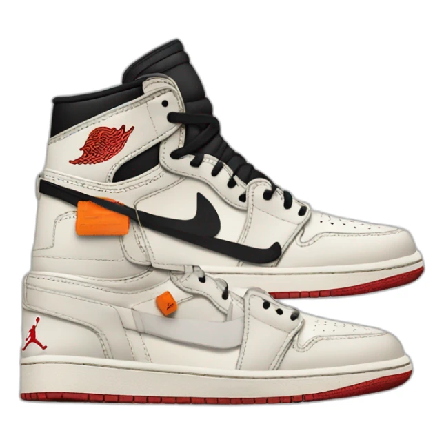 Air Jordan 1 off white sticker