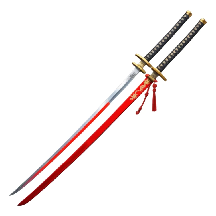 Famous old long Katana, full length chinese names on blade. sticker