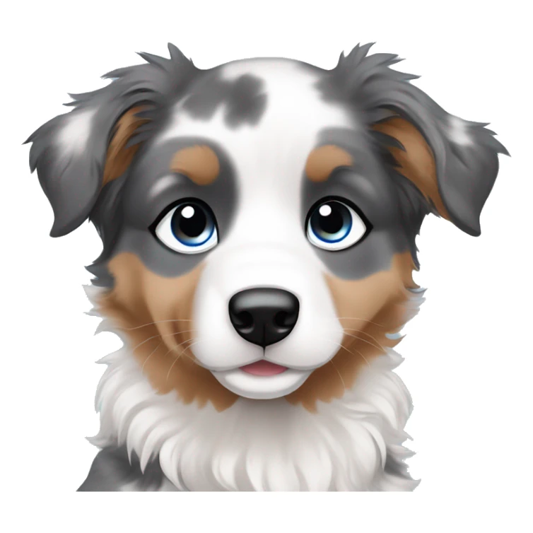 merle australian shepherd puppy with blue eyes sticker
