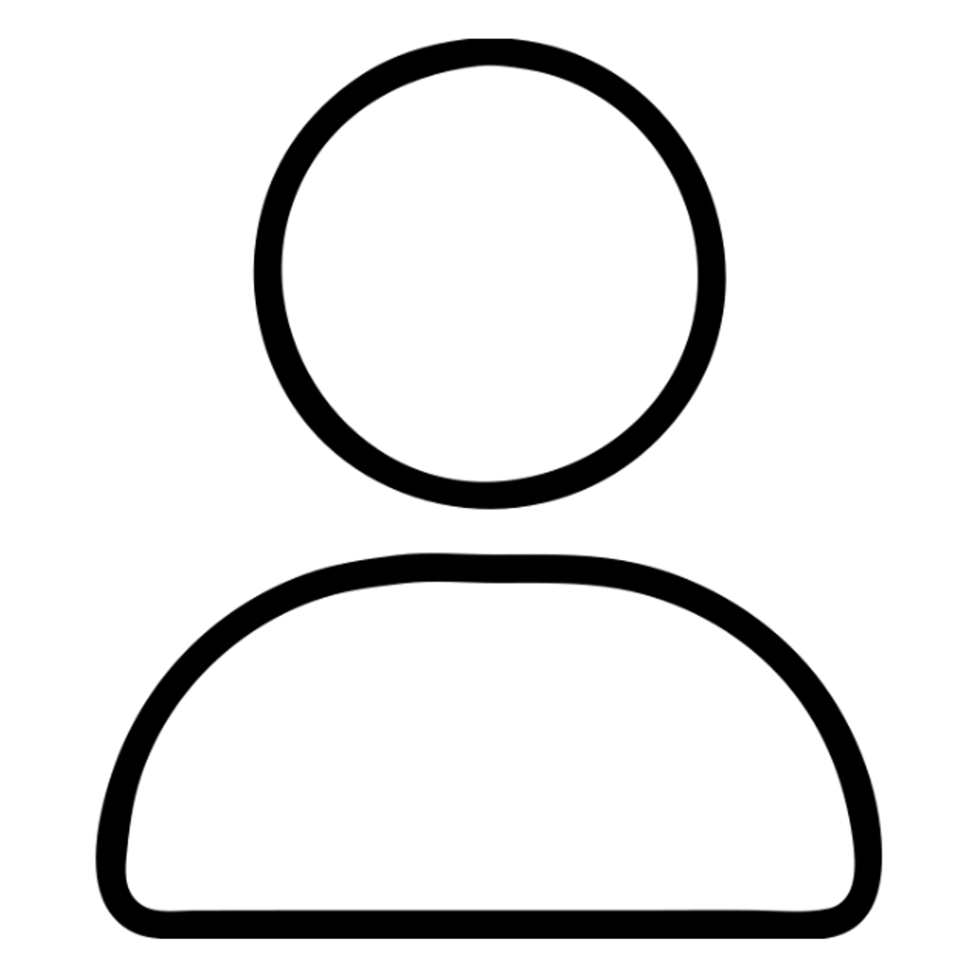 outlined icon of a client or customer, no fill sticker