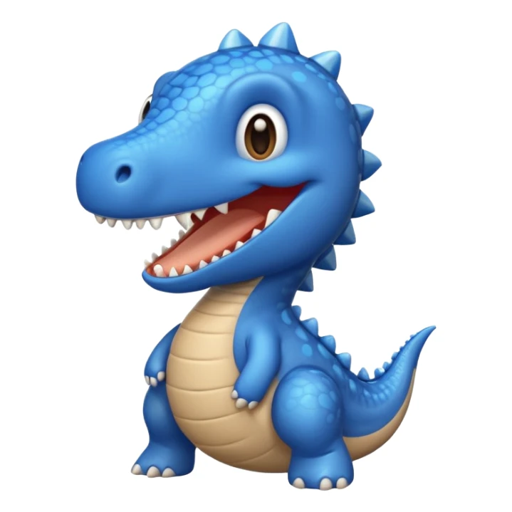 As un emoji de el dinosaurios ANQUILOSAURIO de perfil en color azul que sea bebe y tenga un efecto mas animado que sea mas animado y sin tantos picos pero que sea ANQUILOSAURIO  sticker