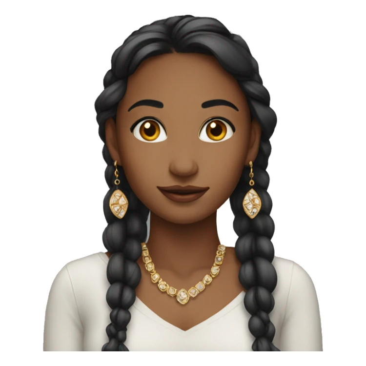 beautiful girl with earrings sticker