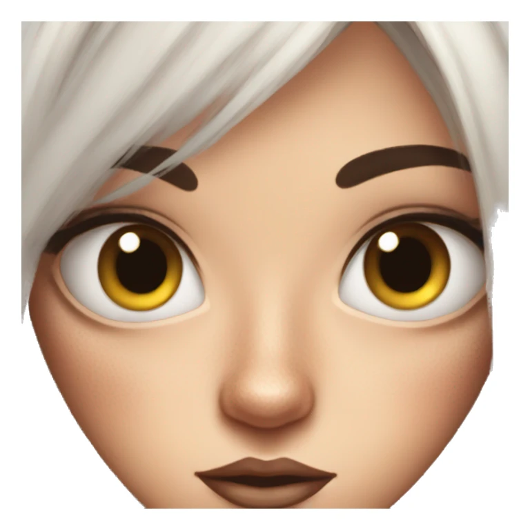 Girl with freckles and very mega extra big large massive eyelashes sticker