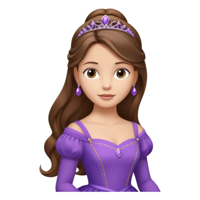 princess sofia the first with long hair with high ponytail sticker