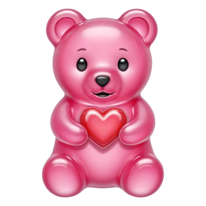 transparent pink gummy bear heart pink pastel  sticker