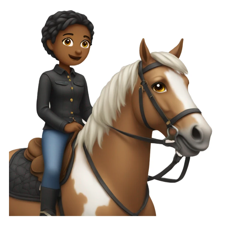 Girl on a horse sticker