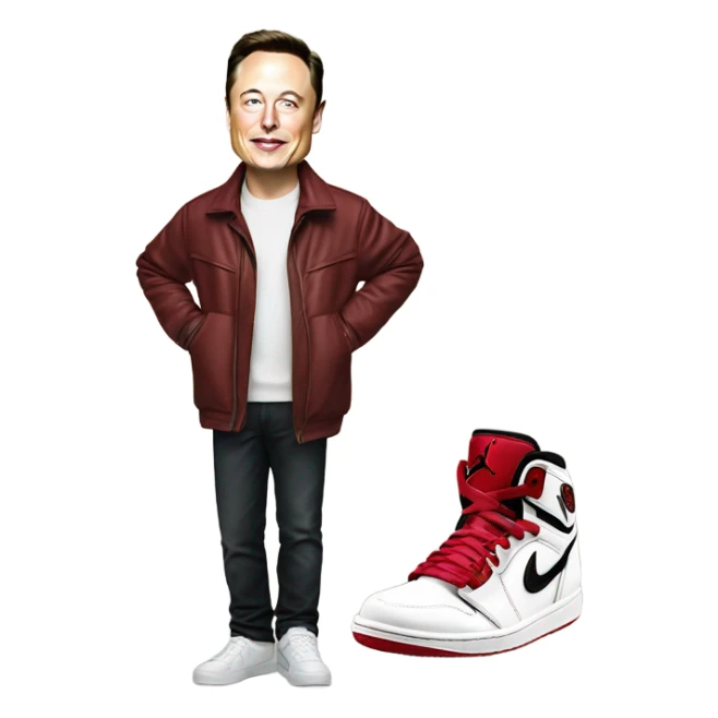 Elon musk with air Jordan’s sticker