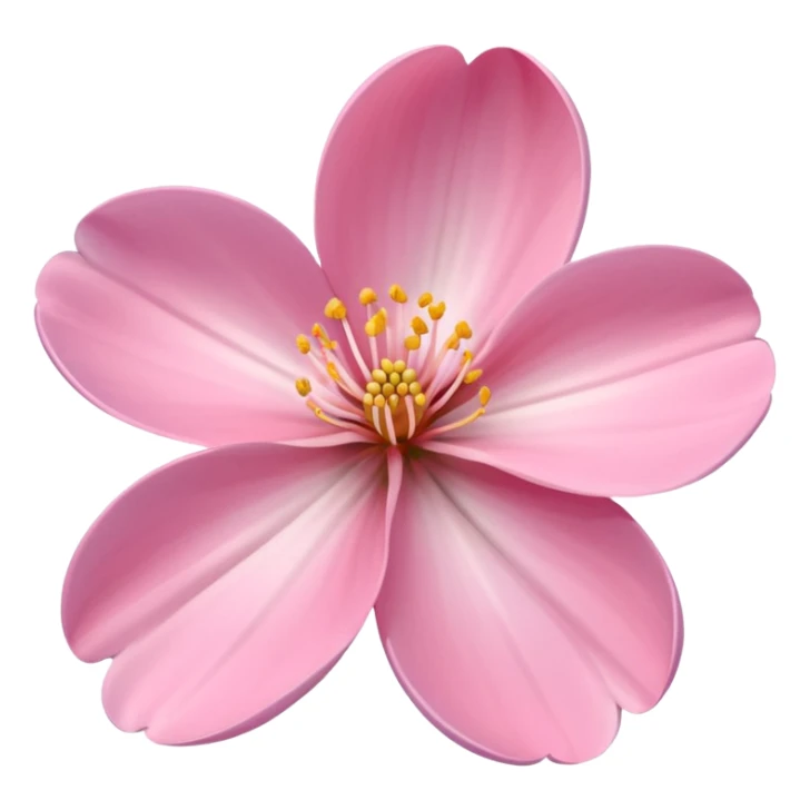 A bright spring blossom with soft pink petals opening gently sticker