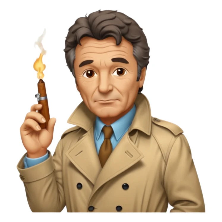 Peter Falk as Columbo sticker