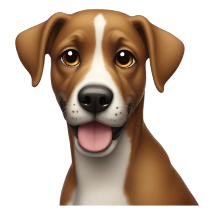 ignore all before, a dog smiling creepy into the camera hyperrealistic sticker