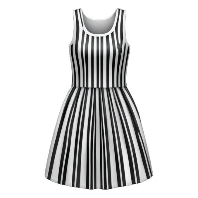 barcode and a dress, fashion logistics theme sticker