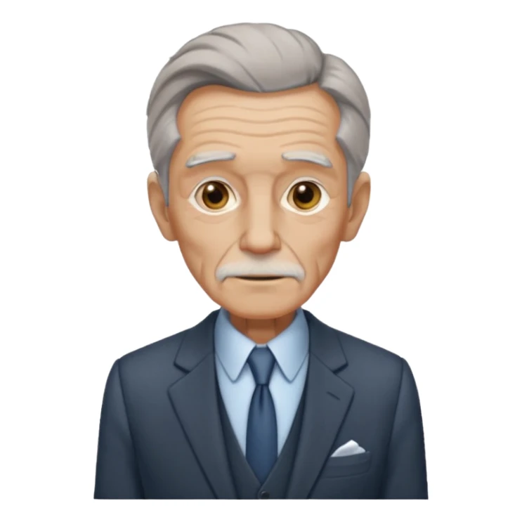 skinny old man looking rich sticker