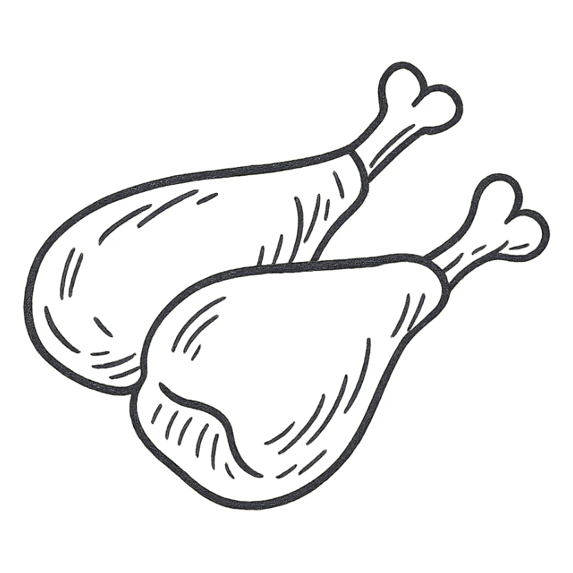 chicken thighs meat sticker