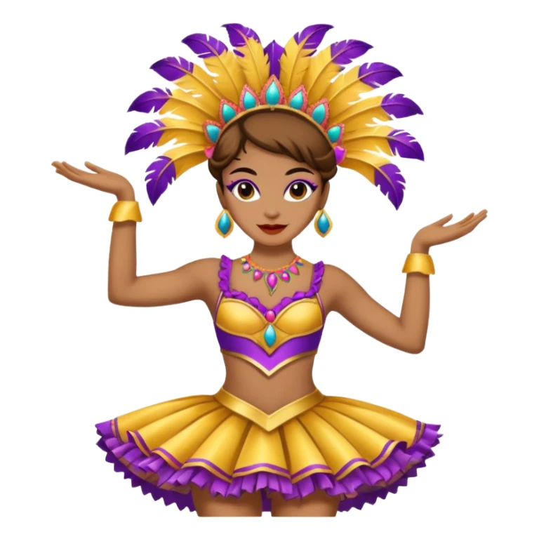 Uma daçarina vestido com roupa de carnaval sticker