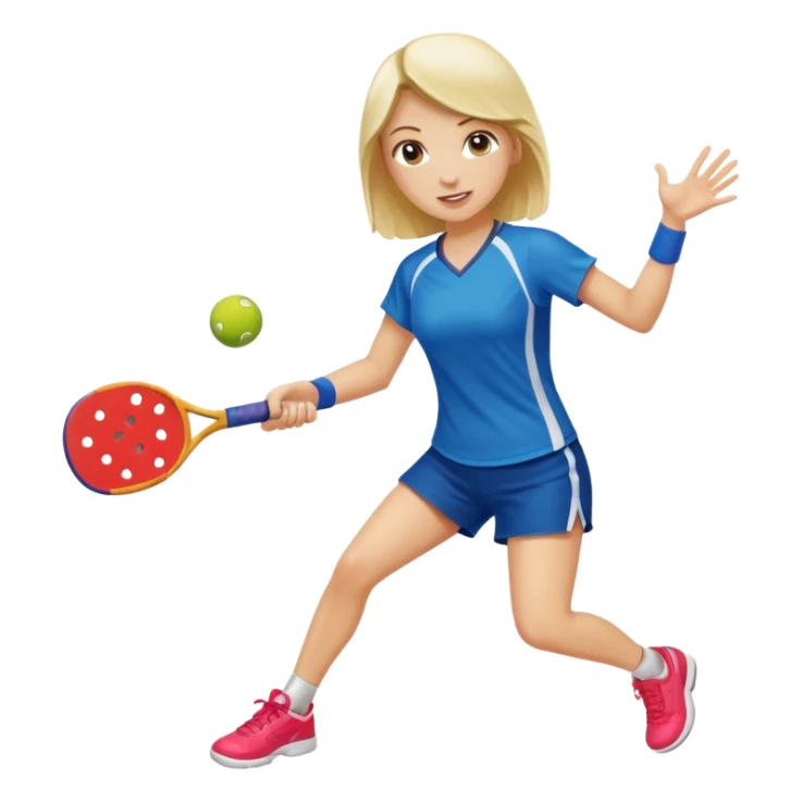 girl hitting pickleball, no text sticker