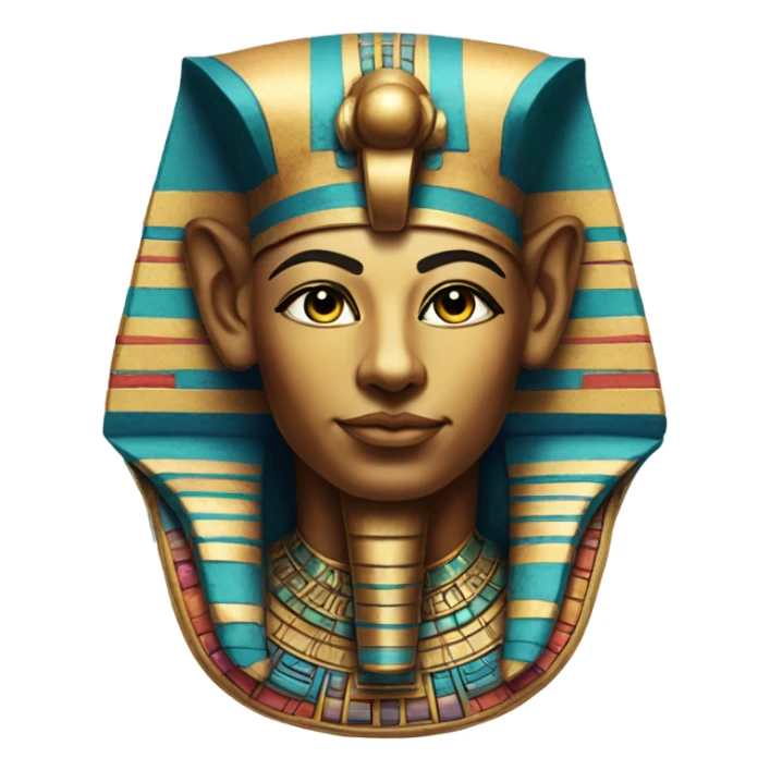 colourful statue of egypt god with cat face sticker