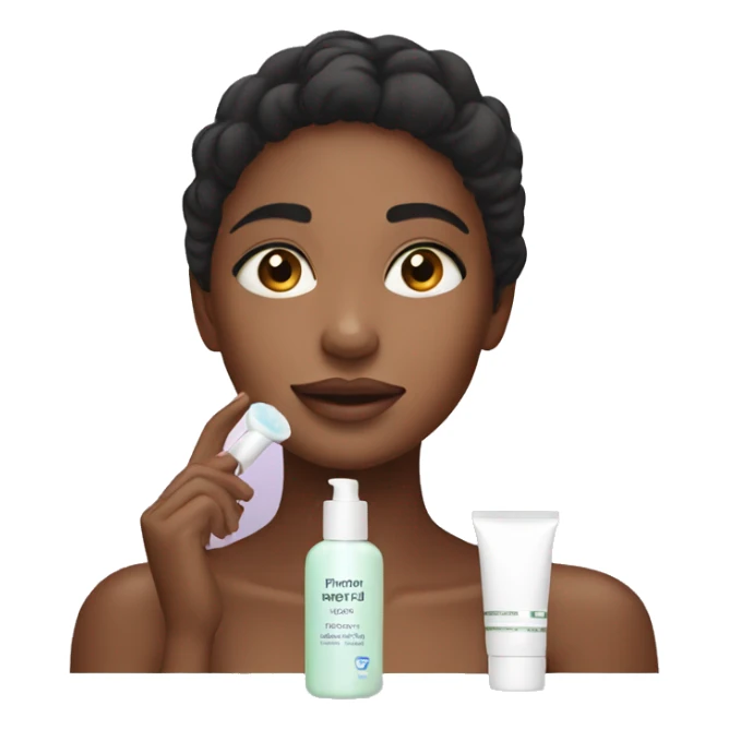 girl doing her skincare  sticker