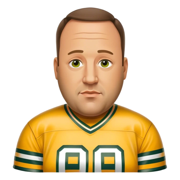Kevin James as a Green Bay packers fan sticker
