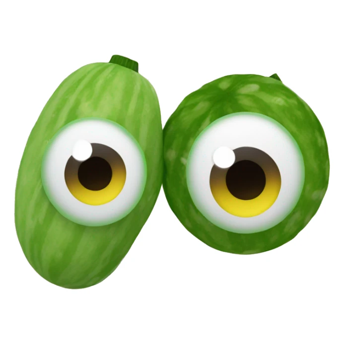 emoji with cucumber eyes sticker