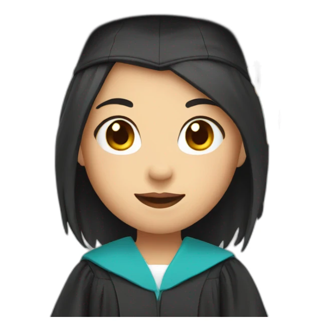 ASIAN GIRL graduate sticker