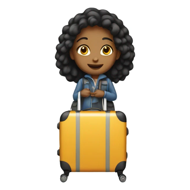 girl luggage sticker