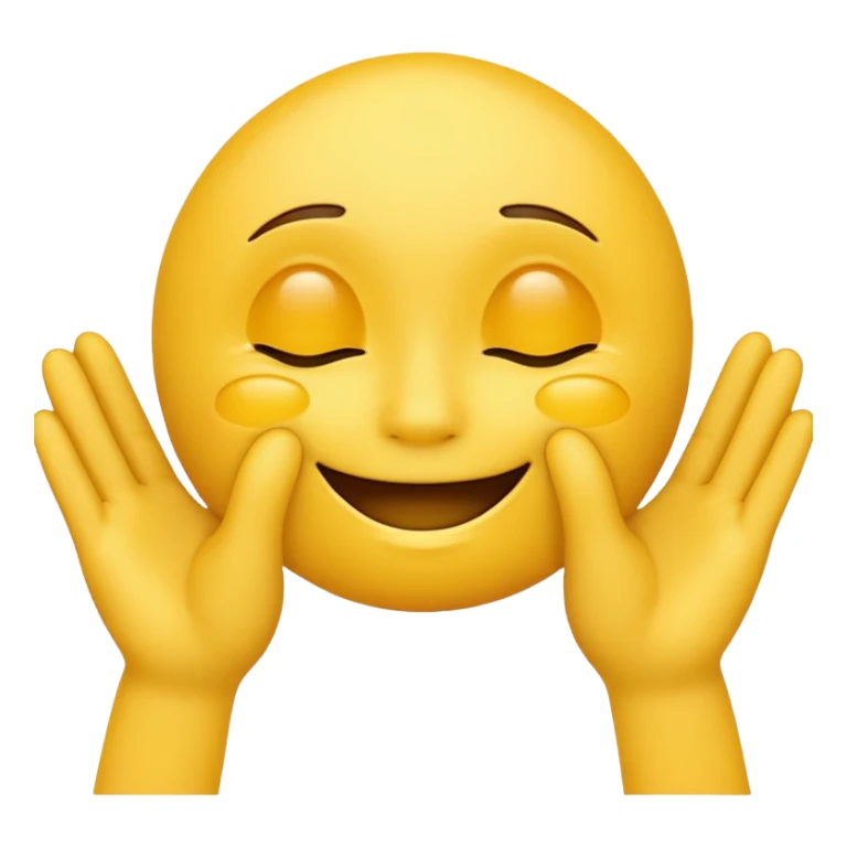 yellow emoticon with hands covering the eyes shieled from slight sticker