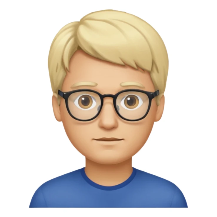 Man metis glasses blond hairs sticker