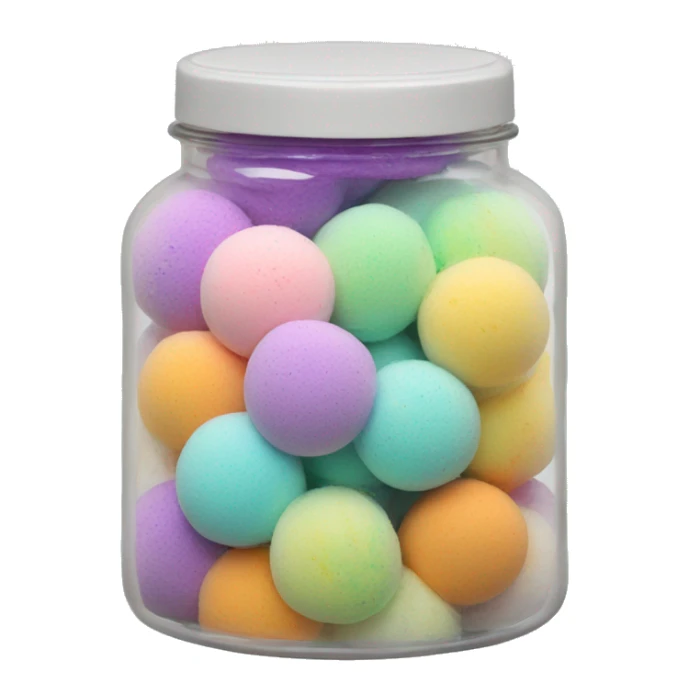 Jar of different lush bath bombs sticker