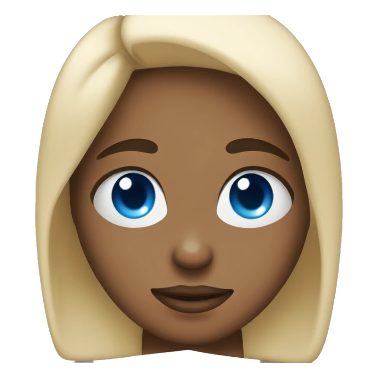 face of a lover with blue heart eyes sticker