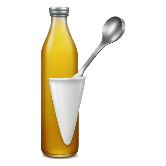 bottle of vinegar and a spoon sticker