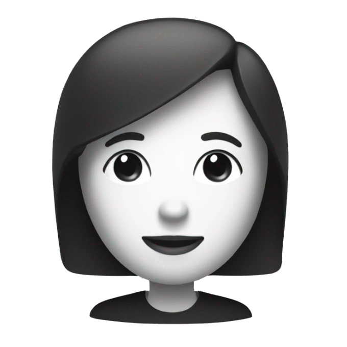 Linkedin icon emojie black and white sticker