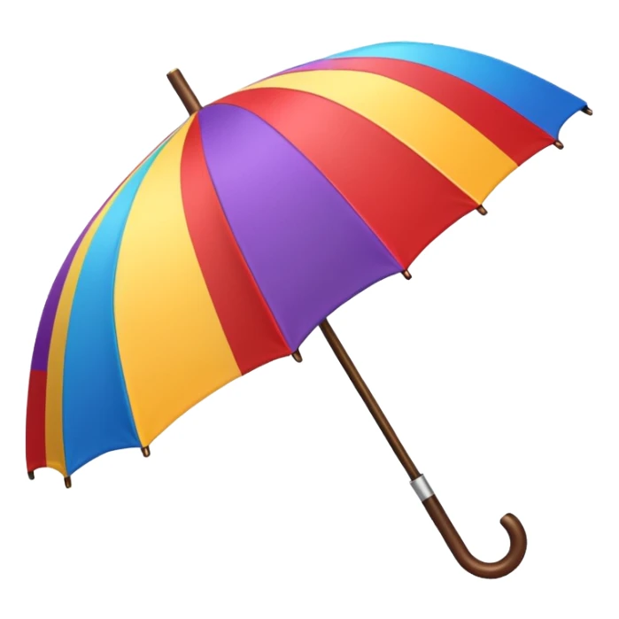 summer beach colorful umbrella, just umbrella sticker
