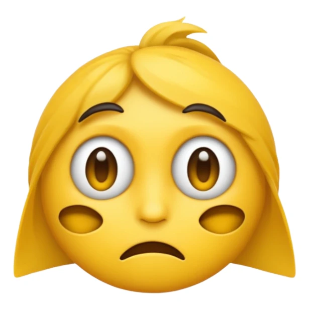 Emoji fatigué avec des cernes sous ses yeux et un expression de paresseux sticker