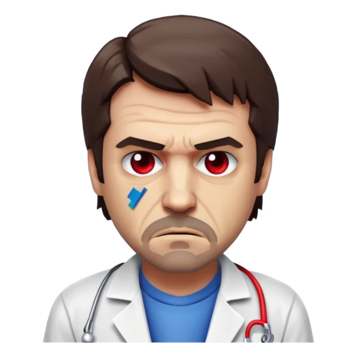 house m.d house taking vicodin, colorful, 8-bit, angry house sticker