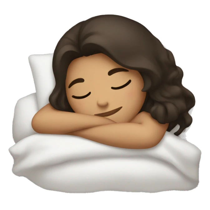 brunette girl sleeping sticker