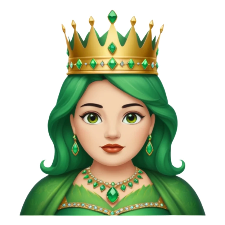 Green queen larger women sticker