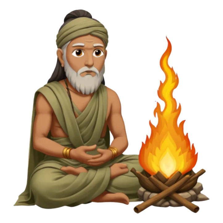 Calanus the Indian Sage in 327 BCE before a funeral pyre sticker