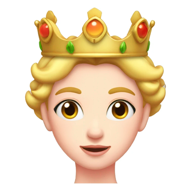 head of princess peach has crown on head sticker