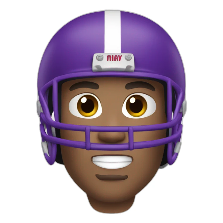 football player with purple shirt and white short sticker