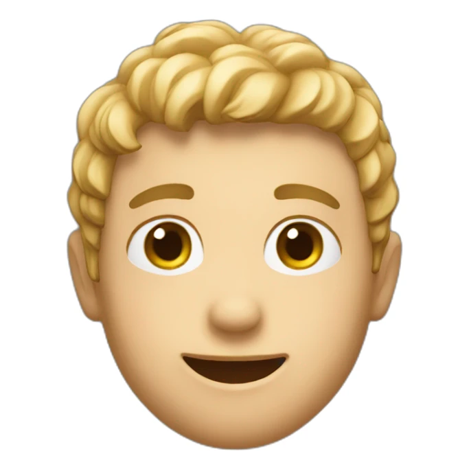 create a 3D Emoji for a boy , just a face to put in website as a logo , without background sticker