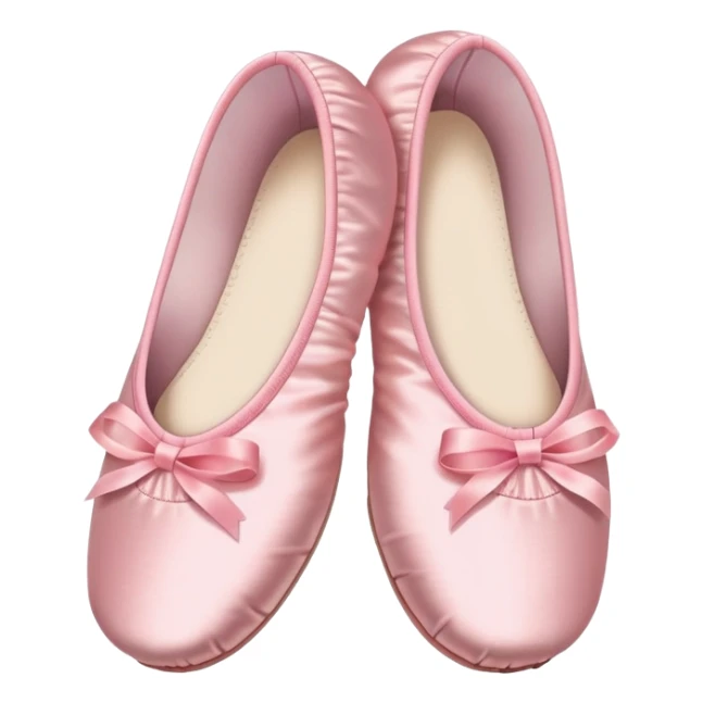 ballet slippers, flat dance shoes, iPhone emoji style sticker
