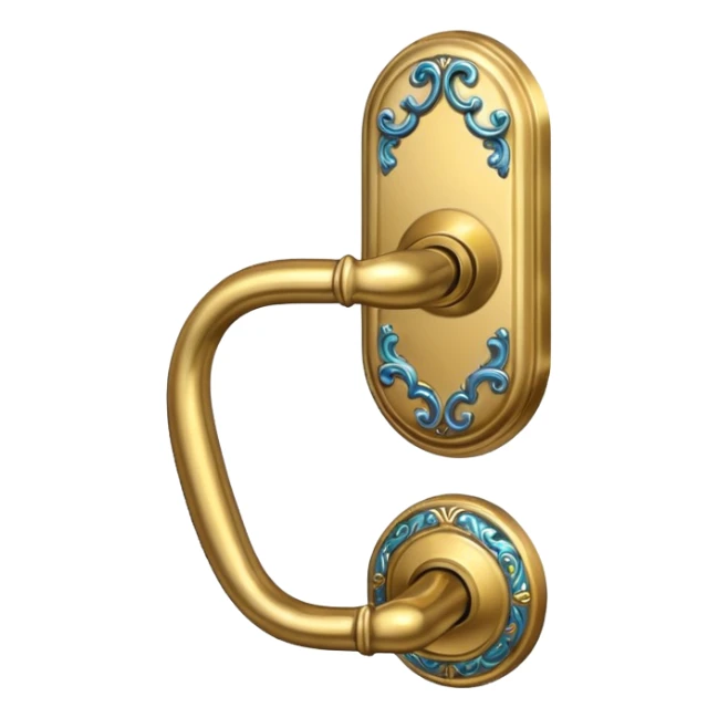 door handle with hanger sticker