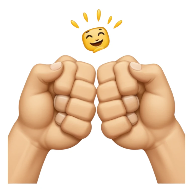 cartoon fist bump with TMJ underneath sticker