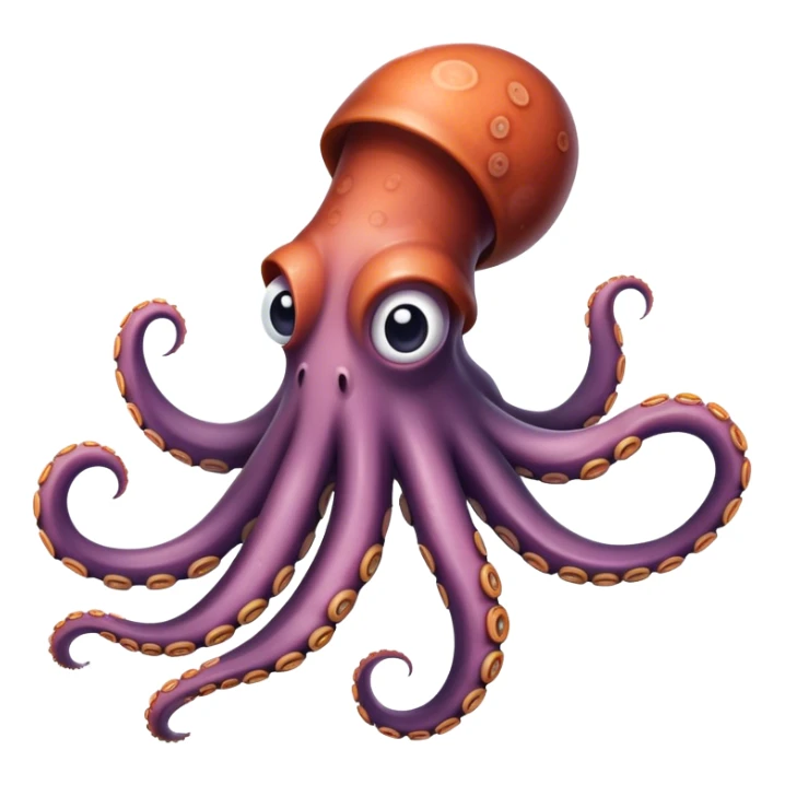 delicious octopus tentacle cut off from the body sticker