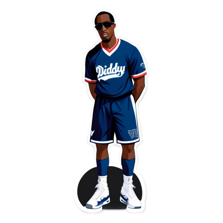 Diddy wearing aVikings jersey  sticker