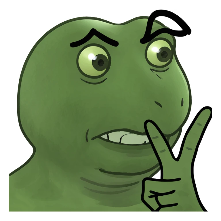 Smirk face with gang sign sticker