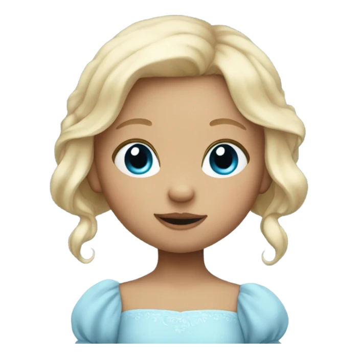 Tiny, blonde haired blue eyed fairy baby girl is awake! sticker